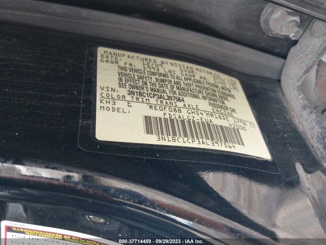 2010 NISSAN VERSA 1.8 SL VIN: 3N1BC1CP3AL397564