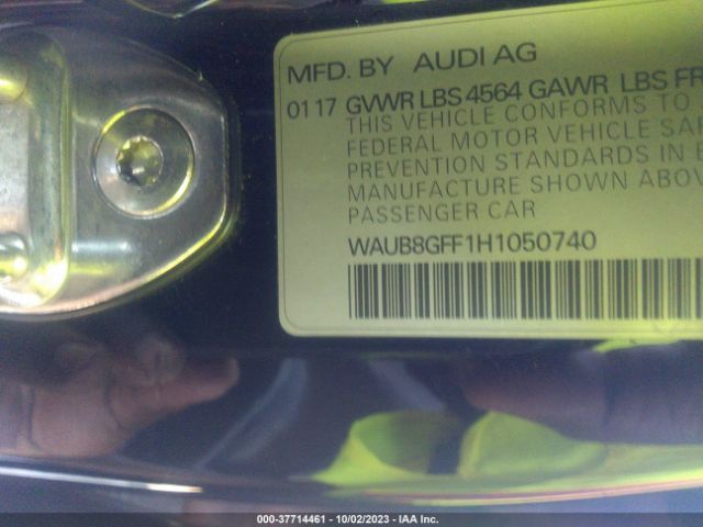 2017 AUDI A3 SEDAN WAUB8GFF1H1050740 Photo 8