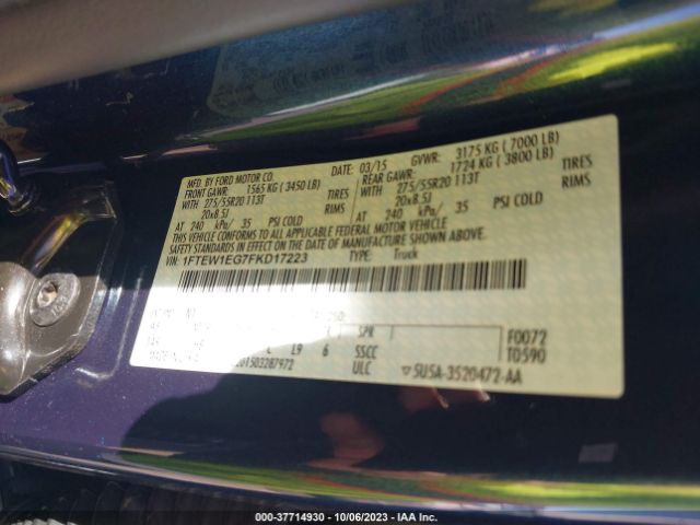 1FTEW1EG7FKD17223 Ford F-150 Xlt/xl/lariat/platinum