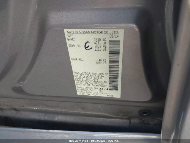 2015 NISSAN ALTIMA 2.5 VIN: 1N4AL3AP0FN340324