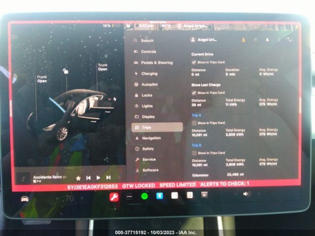 5YJ3E1EA0KF312653 Tesla Model 3 Range