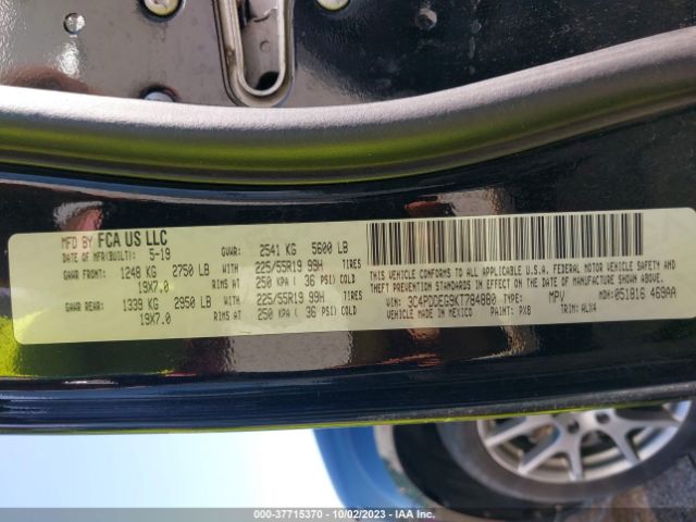 3C4PDDEG9KT784880 Dodge Journey Gt Awd