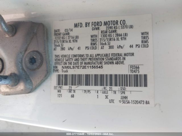 NM0LS7E72E1156545 Ford Transit Connect Xl