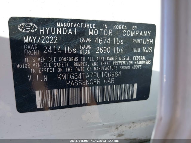 Genesis G70 2.0T 2023 KMTG34TA7PU106984 Image 9