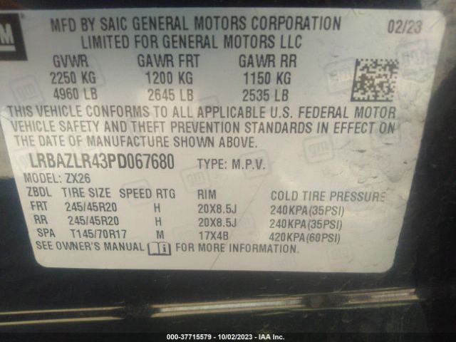 LRBAZLR43PD067680 Buick Envision Preferred
