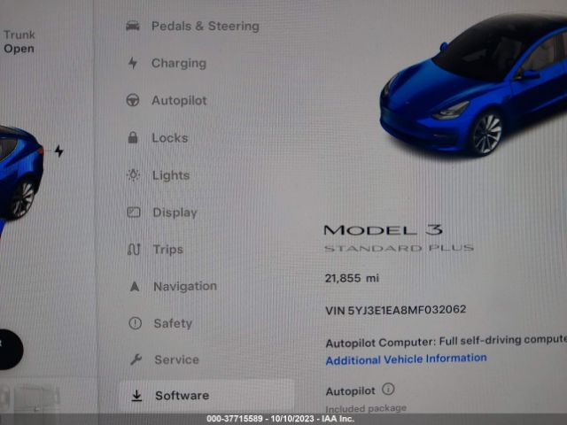 5YJ3E1EA8MF032062 Tesla Model 3 Standard Range Plus