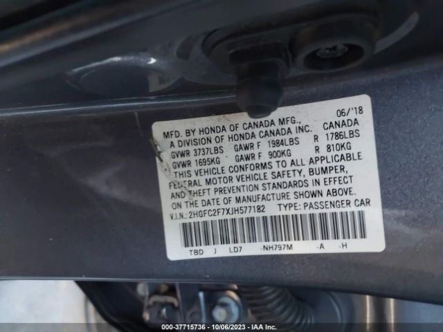 2HGFC2F7XJH577182 Honda Civic Sedan Ex