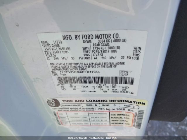 1FTEW1CMXEFA17983 Ford F-150 Xl/stx/xlt