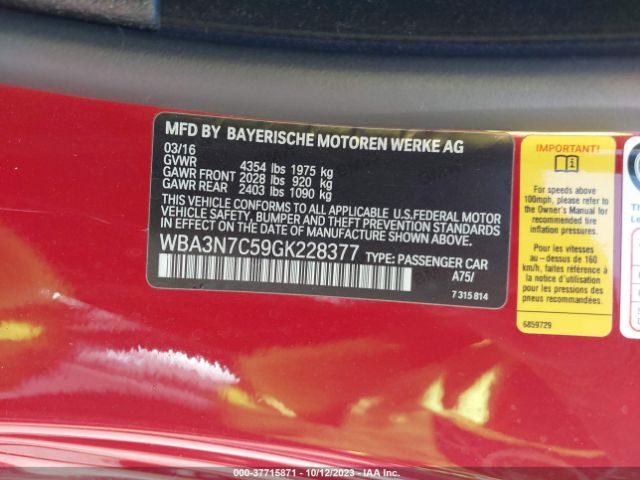 WBA3N7C59GK228377 BMW 4 Series 428i