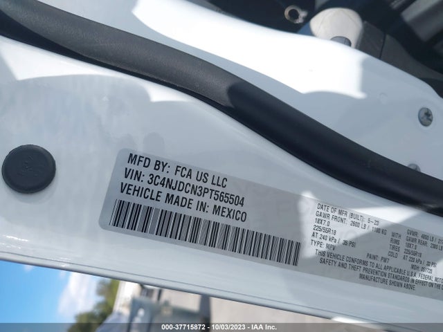 2023 JEEP COMPASS LIMITED VIN: 3C4NJDCN3PT565504