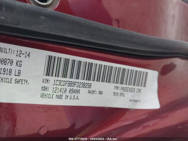 1C3CDFBB9FD238258 Dodge DART SXT