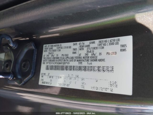 1FTEX1CP3GKF25715 Ford F-150 Xl/lariat/xlt