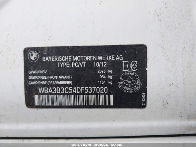 2013 BMW 328I XDRIVE VIN: WBA3B3C54DF537020