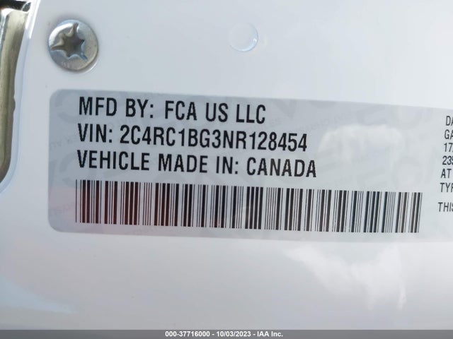 2C4RC1BG3NR128454 Chrysler Pacifica Touring L
