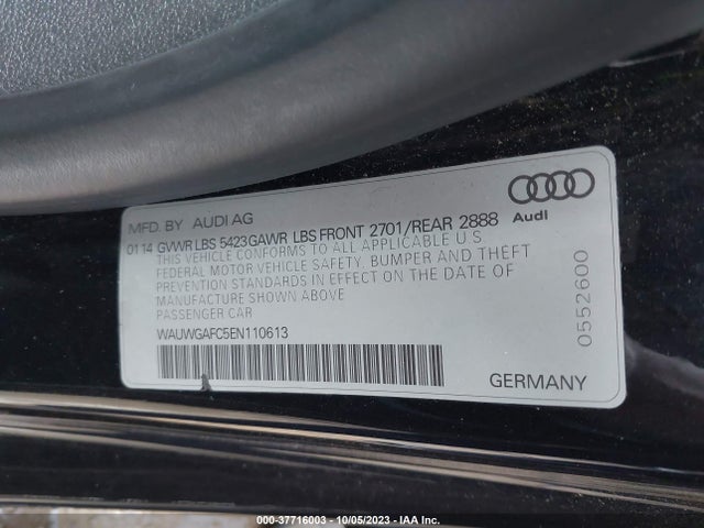 WAUWGAFC5EN110613 Audi A7 3.0 Premium Plus