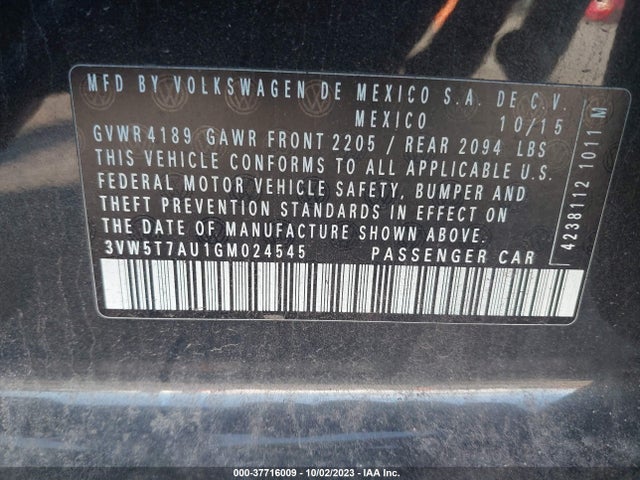 3VW5T7AU1GM024545 Volkswagen Golf Gti Se