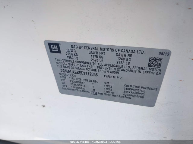Chevrolet EQUINOX LS 2014 2GNALAEK5E1112856 Image 9