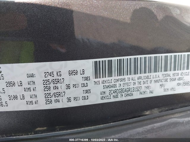 Dodge Grand Caravan Se 2016 2C4RDGBG4GR131527 Image 9