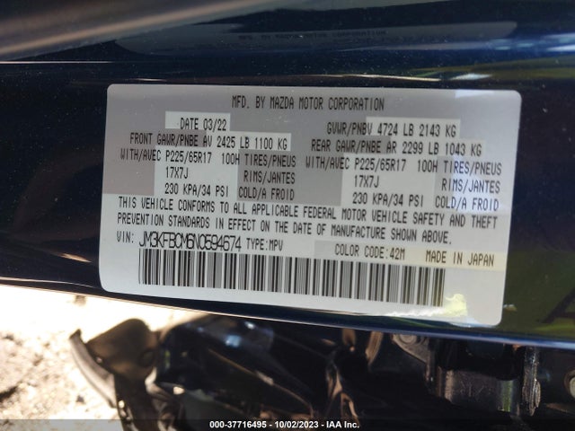 Mazda Cx-5 2.5 S Preferred Package 2022 JM3KFBCM6N0594674 Image 9