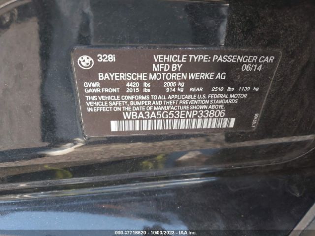 WBA3A5G53ENP33806 BMW 3 Series 328i