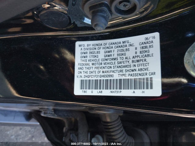 Honda Civic Ex-t 2016 2HGFC1F31GH650990 Image 9