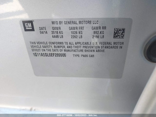 Chevrolet MALIBU LS 2014 1G11A5SL6EF289906 Image 9