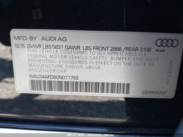 WAU34AFD8GN011792 Audi A8 L 3.0t