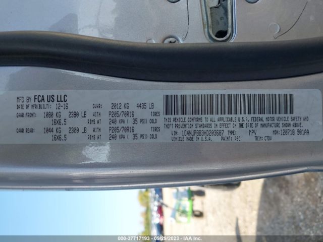 1C4NJPBB3HD203687 Jeep Patriot Sport
