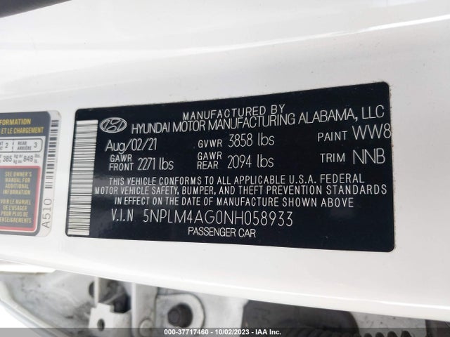 Hyundai ELANTRA SEL 2022 5NPLM4AG0NH058933 Image 9