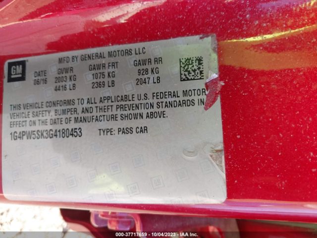1G4PW5SK3G4180453 Buick Verano Sport Touring