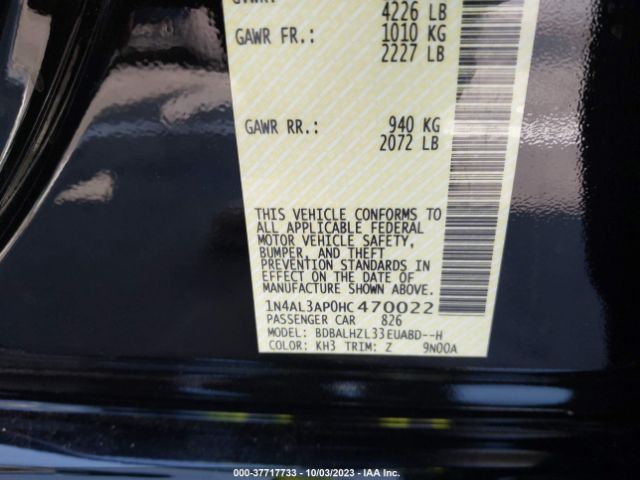 1N4AL3AP0HC470022 Nissan Altima 2.5 Sr