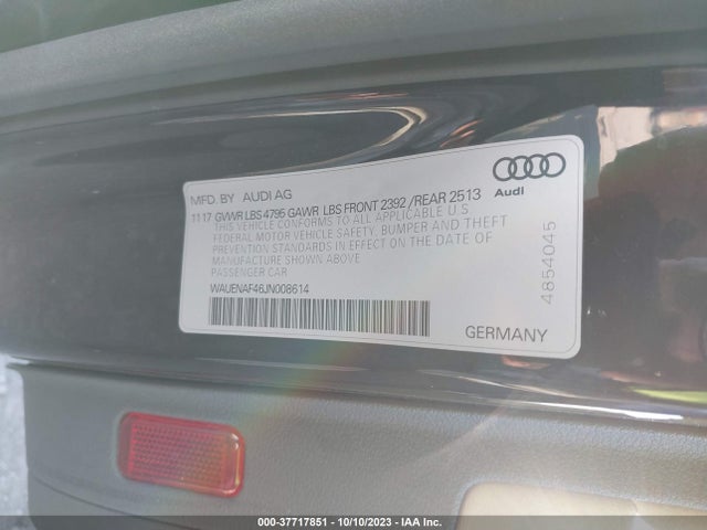 WAUENAF46JN008614 Audi A4 Premium Plus