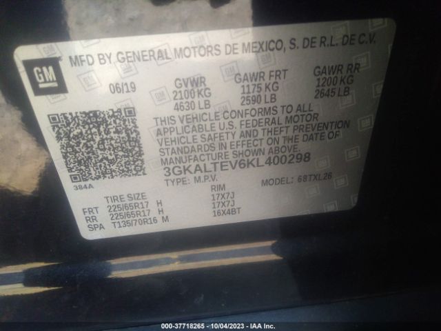 3GKALTEV6KL400298 GMC Terrain Sle