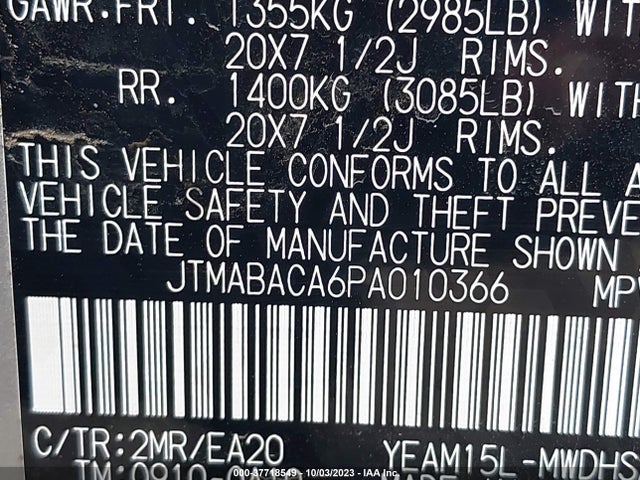 2023 Toyota bZ4X, VIN: JTMABACA6PA010366