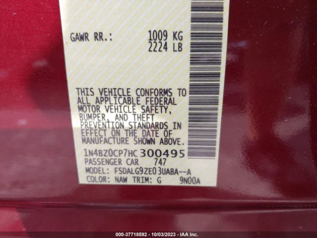 1N4BZ0CP7HC300495 Nissan Leaf Sl
