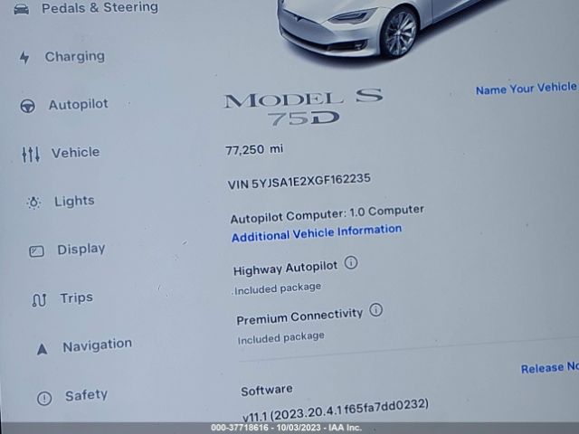 5YJSA1E2XGF162235 Tesla Model S 90d/70d/75d/60d/85d