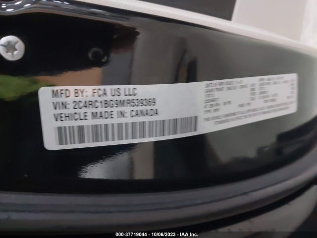 2021 CHRYSLER PACIFICA TOURING L VIN: 2C4RC1BG9MR539369