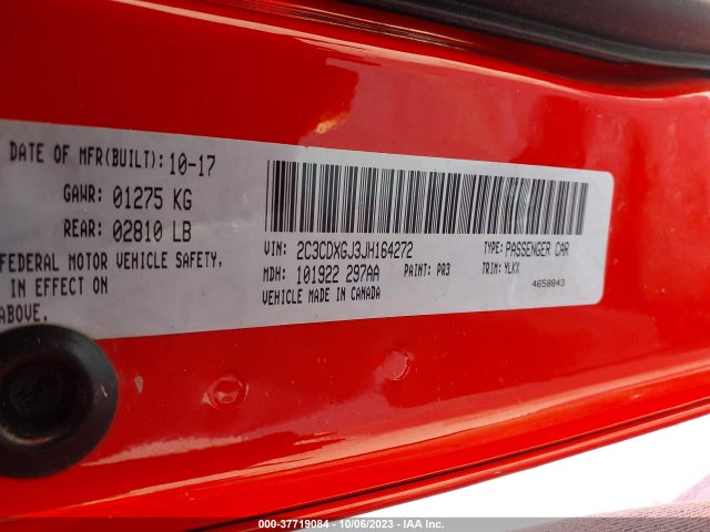 Dodge Charger Daytona 392 2018 2C3CDXGJ3JH164272 Image 9