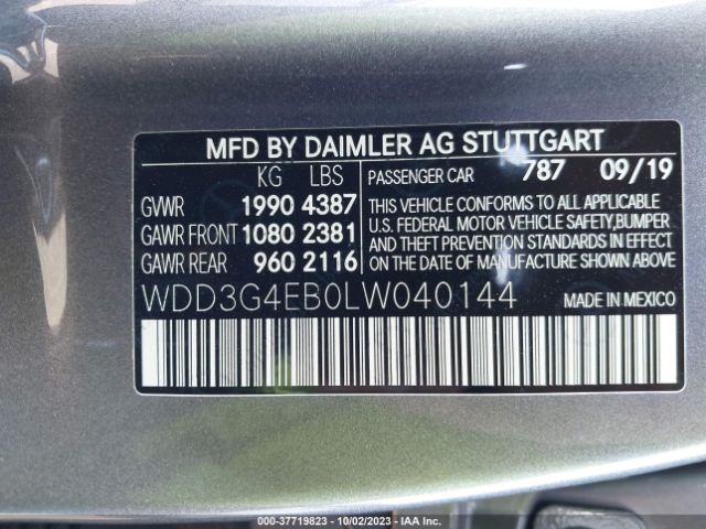 WDD3G4EB0LW040144 Mercedes-Benz A-class A 220
