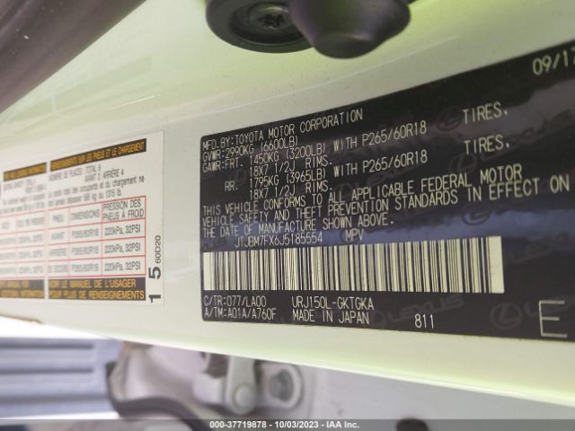 2018 LEXUS GX JTJBM7FX6J5185554 Photo 8
