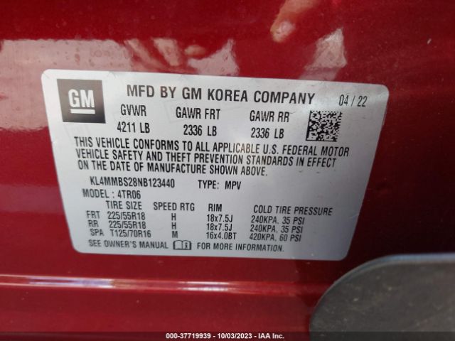 KL4MMBS28NB123440 Buick Encore Gx Preferred