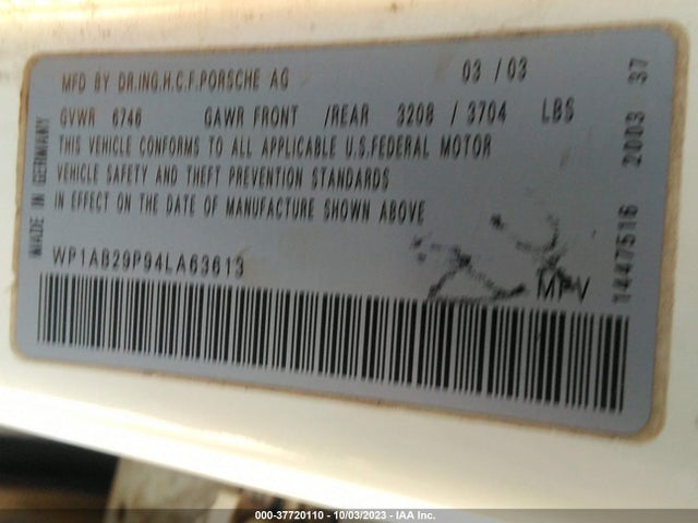 2004 PORSCHE CAYENNE WP1AB29P94LA63613 Photo 8