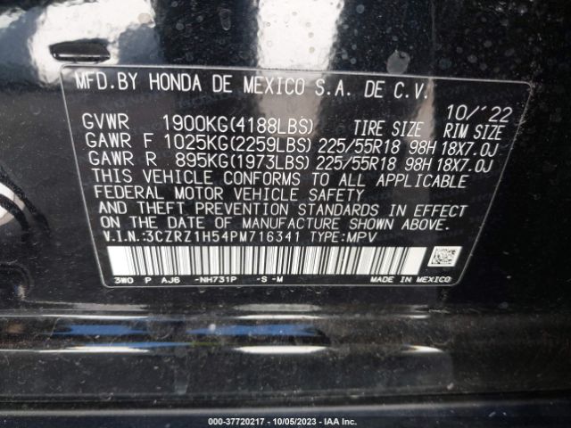 3CZRZ1H54PM716341 Honda HR-V SPORT