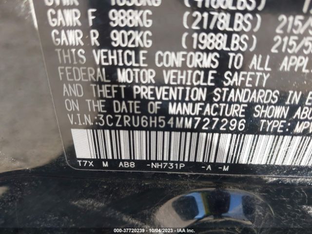 3CZRU6H54MM727296 Honda HR-V EX