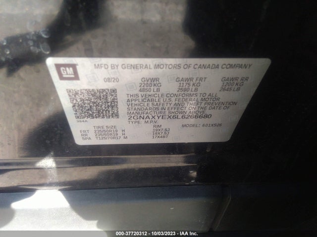 Chevrolet Equinox Premier 2020 2GNAXYEX6L6266680 Image 9