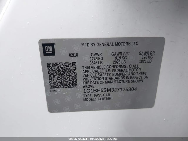 Chevrolet Cruze Lt Auto 2018 1G1BE5SM3J7175304 Image 9