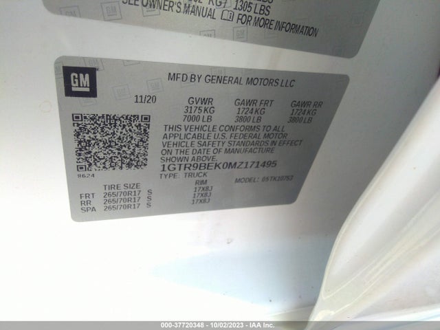 GMC Sierra 1500 Sle 2021 1GTR9BEK0MZ171495 Image 9
