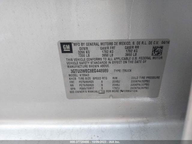 3GTU2WEC8EG448989 GMC Sierra 1500 Denali