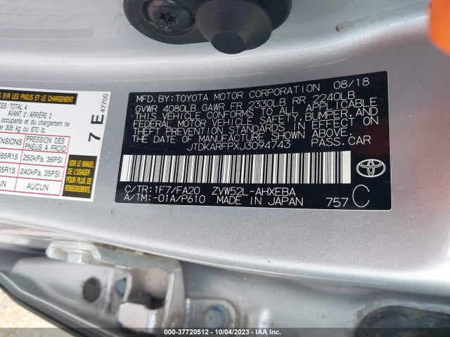 Toyota Prius Prime Plus/premium/advanced 2018 JTDKARFPXJ3094743 Image 9