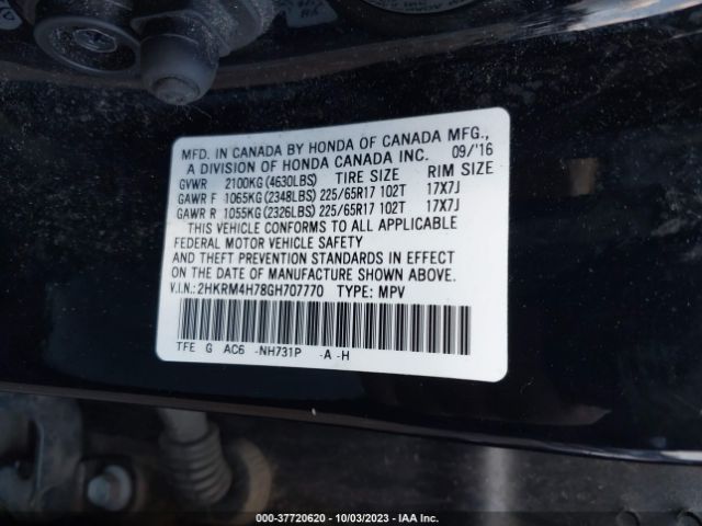 2HKRM4H78GH707770 Honda Cr-v Ex-l